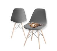 SHUOJIA Housses de chaises de Salle à Manger Modernes et Extensibles, Housses de chaises en Velours scandinave Extensible, pour Décoration de Salon Cuisine Maison (Grey,2pcs)