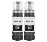 SHUOLEI 104 Encre Compatible avec Epson 104 Bouteille d'encre Multipack pour ET-1810 ET-2726 ET-2810 ET-2811 ET-2812 ET-2814 ET-2815 ET-2820 ET-2821 ET-2825 ET-2826 ET-4700 ET-4800 (2-Pack, 2 Noir)