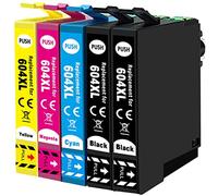 SHUOLEI 604XL Encre Compatible avec Epson 604 604XL Cartouche d'encre, pour Expression Home XP-2205 XP-2200 XP-3200 XP-4200 XP-4205 XP-3205 Workforce WF-2930DWF WF-2910DWF WF-2950DWF WF-2935 (5-Pack)