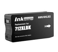 SHUOLEI 712XL Lot de 1 cartouche d'encre à haut rendement compatible avec HP 712 712XL compatible avec HP DesignJet T650 T630 T250 T230 T210 Noir