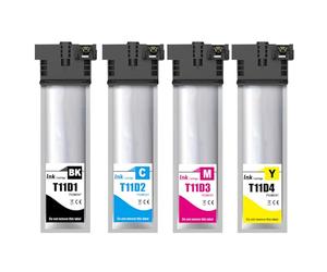 SHUOLEI Cartouches T11D compatibles avec Epson les cartouches d'imprimante T11D1 T11D2 T11D3 T11D4 Multipack pour Workforce Pro WF-C5390DW/WF-C5390DN/WF-C5890DWF/WF-C5890DWF BAM/WF-C5390DW BAM(4 pack)