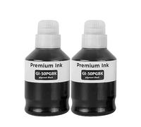 SHUOLEI GI-50 Encre Compatible pour Canon GI50 Bouteilles d'encre pour PIXMA G5050 G6050 G7050 GM2050 GM4050 G2570 G1520 G1560 G2520 G2560 G3520 G3560 G1530 G3570 G4570(2-Pack Noir x 2)