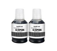 SHUOLEI GI56 GI-56 Pigment Encre Compatible avec Canon GI56 56 Bouteilles d'encre Multipack pour MAXIFY GX7050 GX3050 GX6050 GX4050 GX5050 (2-Pack,2 PGBK Noir)