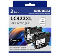 SHUOLEI LC422XL Encre Compatible avec Brother LC422XL LC422 Cartouche d'encre Multipack pour MFC-J5340DW MFC-J5345DW MFC-J5740DW MFC-J6540DW MFC-J6940DW (2-Pack, 2 Noir)
