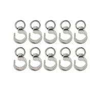 Shuoshenm 10 pièces de Bague de Pied en Acier Inoxydable pour Oiseaux, Bague de Jambe pour perroquets destinée à l’entraînement et à l’Identification, Bande de Cheville réutilisable à Bord (6#)
