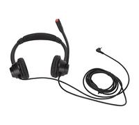 Shuoshenm Casque de Bureau 2,5 mm à Double écouteur, Casque d’Entreprise binaural avec Microphone à réduction de Bruit, Casque Confortable pour Centre d’appels, adapté aux Ventes par