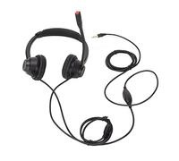 Shuoshenm Casque de Centre d’Appel avec Micro à Annulation de Bruit, Casque Professionnel 3,5 mm, Casque de Communication à Volume réglable pour Le Service Client, Le Bureau et l’Usage Domes