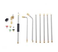 Shuoshenm Lance de rallonge pour Nettoyeur Haute Pression, Ensemble d'outils d'accessoires pour Nettoyeur Haute Pression, Construction en Acier Inoxydable et en Laiton avec 5 Buses de