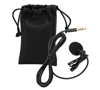 Shuoshenm Mini Microphone Cravate Filaire, Micro à Pince pour Enregistrement vidéo, Capture sonore omnidirectionnelle avec réduction du Bruit, Prise Jack 3,5 mm pour téléphone Portable,