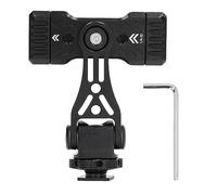 Shuoshenm Support Métallique pour Téléphone avec Rotation Horizontale à 360°, Pince pour Smartphone en Alliage d'Aluminium avec Sabot Froid, Adaptateur pour Trépied de Vlog et Photographie,