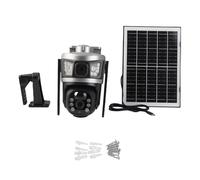 Shuoshenm Wireless Outdoor Security Camera with 7.5W Solar Panel, 4MP PTZ 360° View, 4G Motion Tracking, AI Noise Reduction, Full Color Night Vision for Home Surveillance