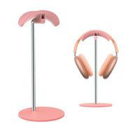 SHUOSUO Support pour casque avec base en aluminium, compatible avec AirPods Max, Sennheiser, Beats, Bose, B&O, Sony, Gaming (rose)
