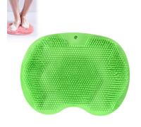 Shupiquant Shower Foot and Back Scrubber Massage Pad, Foot Back Cleaning Pad, Upgrade Shower Scrubber Mat Slip Suction Cups (GREEN)