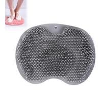 Shupiquant Shower Foot and Back Scrubber Massage Pad, Foot Back Cleaning Pad, Upgrade Shower Scrubber Mat Slip Suction Cups (GREY)