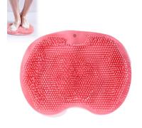 Shupiquant Shower Foot and Back Scrubber Massage Pad, Foot Back Cleaning Pad, Upgrade Shower Scrubber Mat Slip Suction Cups (PINK)