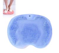 Shupiquant Shower Foot and Back Scrubber Massage Pad, Foot Back Cleaning Pad, Upgrade Shower Scrubber Mat Slip Suction Cups (BLUE)
