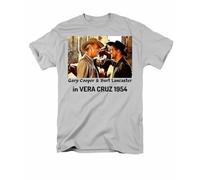 SHUPMN T-Shirt Gary Cooper Burt Lancaster Western Adult Size S-4XL GreyX-Large