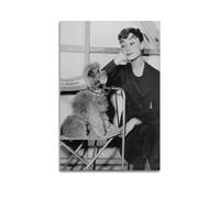 SHUPSY Poster classique Audrey Hepburn sur toile - Impression d'art moderne pour chambre à coucher - 30 x 45 cm
