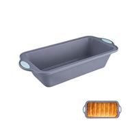 Shuqio Moule à Pain Rectangulaire en Silicone 30x14x6,3cm | Antiadhésif, Sans BPA, Poignées Ergonomiques, Alimentaire
