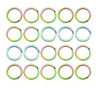 Shuqio Porte-clés, mousquetons en acier inoxydable, porte-clés, porte-clés ronds, 10 pièces, couleurs arc-en-ciel, adaptés aux voitures, aux ménages, aux clés, à l'artisanat