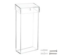 Shuqio Porte-Prospectus Mural Acrylique Transparent Résistant Intempéries | Avec Couvercle, Pour Brochures, Pour Dépliants, Pour Plans Urbains, Pour Menus