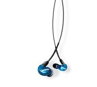 Shure AONIC 215 Wired Sound Isolating Earbuds, Clear Sound, Single Driver, Secure in-Ear Fit, Detachable Cable, Durable Quality, Compatible with Apple & Android Devices - Blue