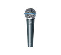 Shure Beta 58A Microphone Vocal Dynamique Supercardioïde | Inclut Adaptateur Réglable A25D, Adaptateur de Filetage 5/8" à 3/8" (Euro) et Sacoche