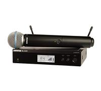 Shure BLX24R/B58 UHF Système de Microphone sans Fil pour église, karaoké, Chant - 14 Heures d'autonomie, portée 100 m | Microphone de Chant Portable Beta 58A, récepteur Mono-Canal monté en Rack |