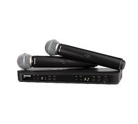 Shure BLX288/B58 Système de Microphone sans Fil UHF - Parfait pour l'église, Le karaoké, Le Chant - Autonomie de la Batterie de 14 Heures, portée de 100 m | Comprend (2) micros vocaux Portables Beta