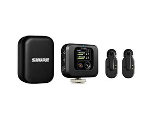 Shure MoveMic Two Kit - Pro Microphone Lavalier sans fil pour iPhone et Android, Bluetooth Mini Mic, 24 heures de charge, configuration rapide, IPX4, compact et portable Clip Lav (MV-TWO-KIT-Z6)
