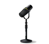 Shure MV7+ Microphone Dynamique Podcast USB-C et XLR avec Support - Noir | Micro Dynamique USB-C et XLR Certifié OBS avec Support, Panneau LED Tactile, Mode Auto et Filtre Anti-pop pour Podcast