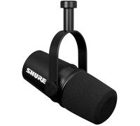 Shure MV7X XLR Podcast Microphone pour le Podcasting, l'enregistrement, la Diffusion en Direct et les Jeux, Sortie Casque Intégrée, XLR, Technologie d'isolation de la Voix - Noir