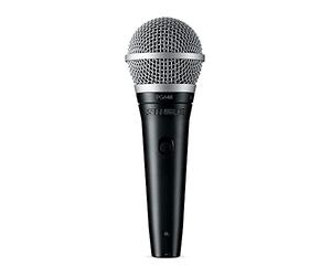 Shure PGA48 Microphone Dynamique - Mic de Poche pour Voix avec Motif de Ramassage Cardioïde, Interrupteur on/Off, Connecteur XLR à 3 Broches, Câble XLR-to-Qtr (Pga48-Qtr)