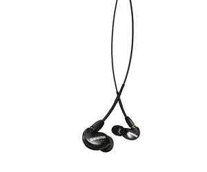 Shure SE215 Pro Écouteurs Isolants Filaires - Noir | Moniteurs Intra-auriculaires Professionnels avec Basses Profondes, Transducteur Unique, Maintien Sûr, Câble Amovible et Étui