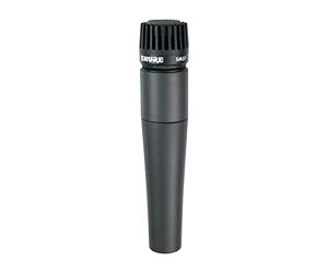 Shure SM57 Microphone D'Instrument Dynamique Cardioïde de avec Support D'Amortisseur Pneumatique, Pince à Micro A25D, Sac de Rangement, Connecteur XLR à 3 Broches, sans Câble (Sm57-Lce)