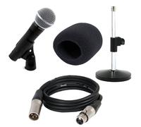 Shure SM58 LCE avec support de table, câble et bonnette anti-vent