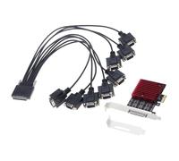Shurhome Adaptateur de carte PCIE vers RS232 8 canaux - Contrôleur d'extension - Extension de jeu - Imprimante de support à profil bas
