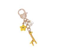 Shurhome Adorable porte-clés girafe et cheval à bascule en alliage robuste, léger, portable pour clés ou sacs comme cadeau, porte-clés en alliage, girafe, taille unique
