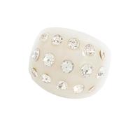 Shurhome Anneaux ouverts uniques punk esthétiques, décorés de rivets diamant en résine d'ambre vintage pour un ajustement élégant et confortable Bagues uniques, comme décrit