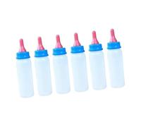 Shurhome Biberons Lot de 6 tétines pour bovins, B | Lot de 6 morceaux à bec allongé, en plastique robuste, design mamelon extra long