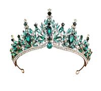 Shurhome Bijou de cheveux réglable argenté irisé avec strass pour les activités formelles, les concours de beauté et les occasions présentes, taille unique, comme décrit