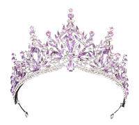 Shurhome Bijou de cheveux réglable argenté irisé avec strass pour les activités formelles, les concours de beauté et les occasions présentes, taille unique, comme décrit