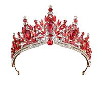 Shurhome Bijou de cheveux réglable argenté irisé avec strass pour les activités formelles, les concours de beauté et les occasions présentes, taille unique, comme décrit