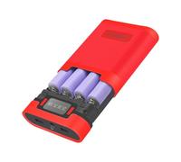 Shurhome Boîtier de chargement simple 18650 4 emplacements boîtier ABS entrée USB sortie support de charge Convient pour plusieurs appareils Support de batterie