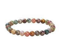 Shurhome Bracelet élégant en agate avec perles rondes, unisexe, réglable, parfait pour les événements formels et les voyages, bracelets de perles faits à la main, bracelets de perles rondes, 12mm