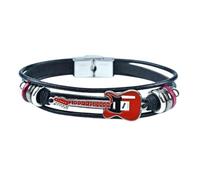 Shurhome Bracelet minimaliste en cuir pour basse - En alliage - Accessoire unisexe léger pour plusieurs tenues - Chaîne de main tendance pour un usage quotidien, taille unique, comme décrit
