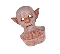 Shurhome Chapeau Horror Event pour adulte | Tête entière en latex avec long cou, traits de visage pâles et pliés, costume, soirées théâtrales
