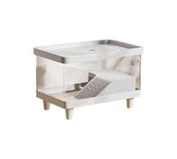 Shurhome Chelo Habitat à plusieurs niveaux pour animaux de compagnie avec cadre de passage et design en pointe opposée pour petits organismes, serpents, dragons, chélonia, habitat, plate-forme