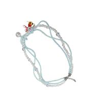 Shurhome Collier à breloques en forme de carpe porte-bonheur, plusieurs brins, bijoux empilables, en acrylique robuste pour un usage quotidien, bijoux en perles, Einheitsgröße, comme décrit, Comme