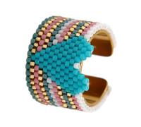 Shurhome Élégant bijou en forme de cœur non conformiste, artisan, bracelet à paillettes, perles antiques, concept de cadeau permanent, inoxydable, artisans, accessoires non conformistes, comme décrit